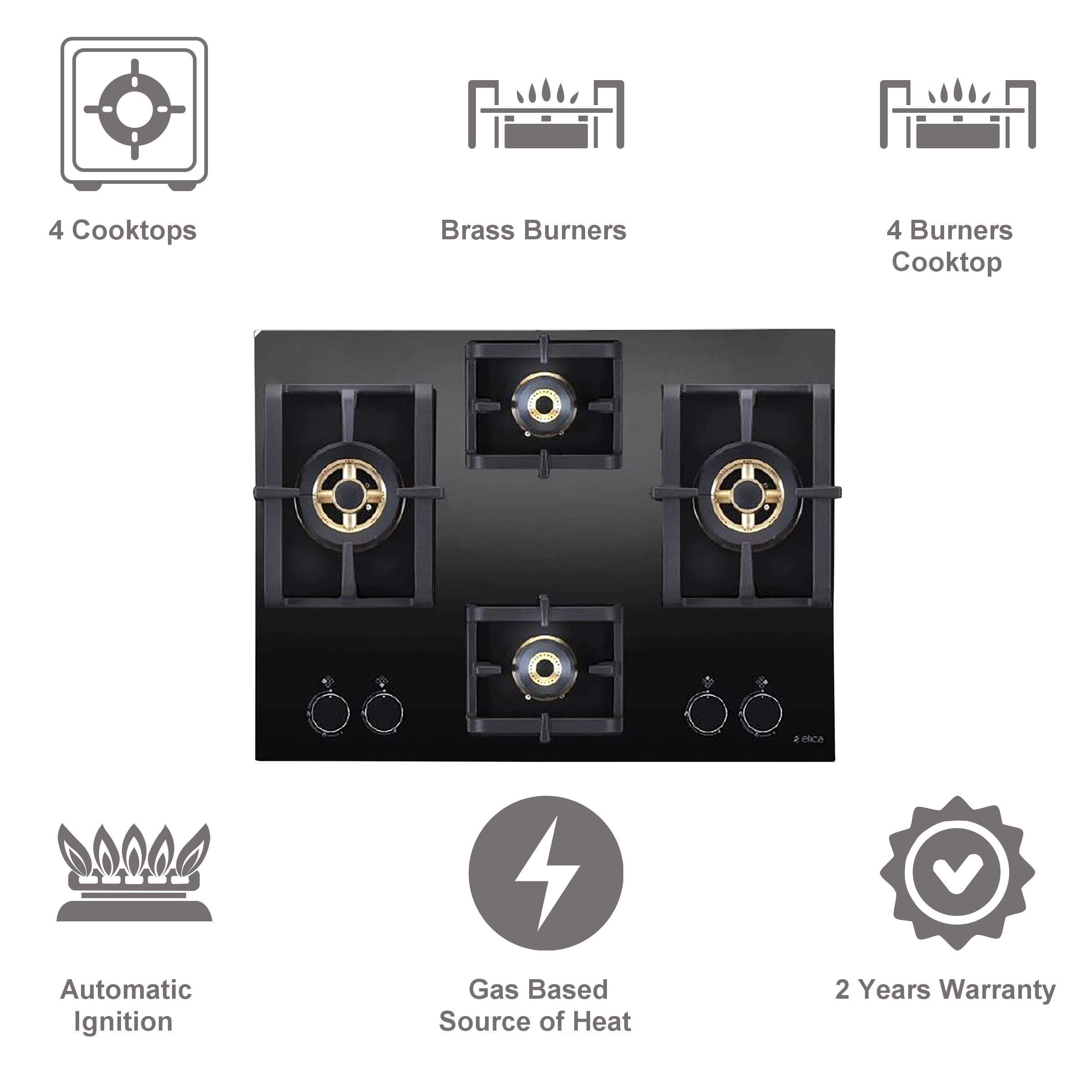 Buy Elica Pro Fb Mfc B Dx Glass Top Burner Automatic Electric Hob